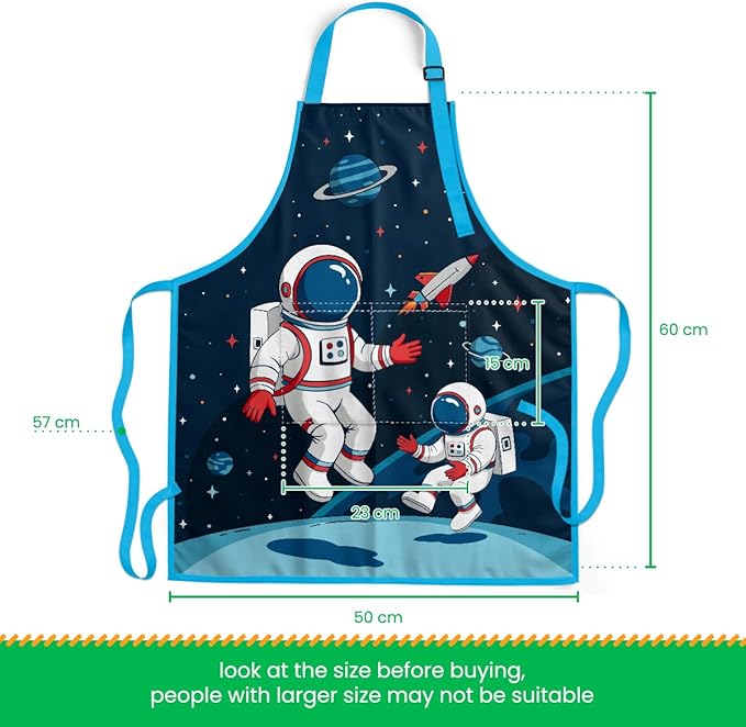 SANDJEST Kids Apron with Chefs Hat Set, Kitchen Apron Gifts