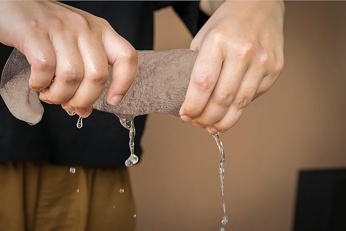 Softolle 100% Cotton Washcloths 24 Pack (12x12 Inches) Soft, Highly Absorbent Washcloth, Face Towels, Wash Cloths for Face, Ring Spun, Bulk Pack (Taupe)