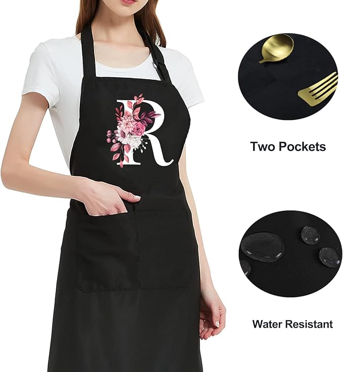 Personalized Aprons for Women with Pockets, Cute Aprons for Women Chef Baking, Cooking Gifts for Mom Birthday