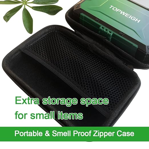 Pocket Scale, 500g x 0.01g, Dual Powered, Precision Gram Jewelry Scale with Zipper Case, Digital Small Coin Scale, Large Backlight Display, 6 Weighing Units,Cal Weight, USB Cable Included