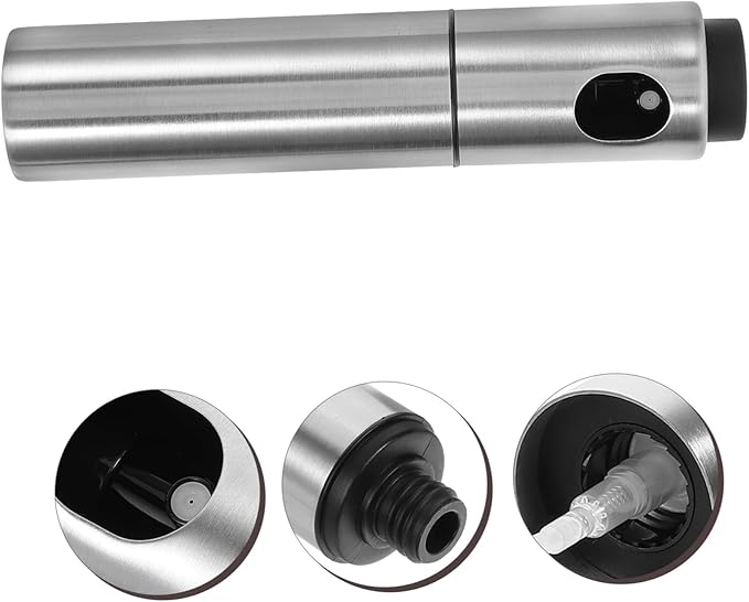 Zerodeko 1pc Stainless Steel Oil Sprayer for Cooking Bbq and Outdoor Activities Portable and Lightweight Multi-purpose Oil Bottle for Vinegar and More