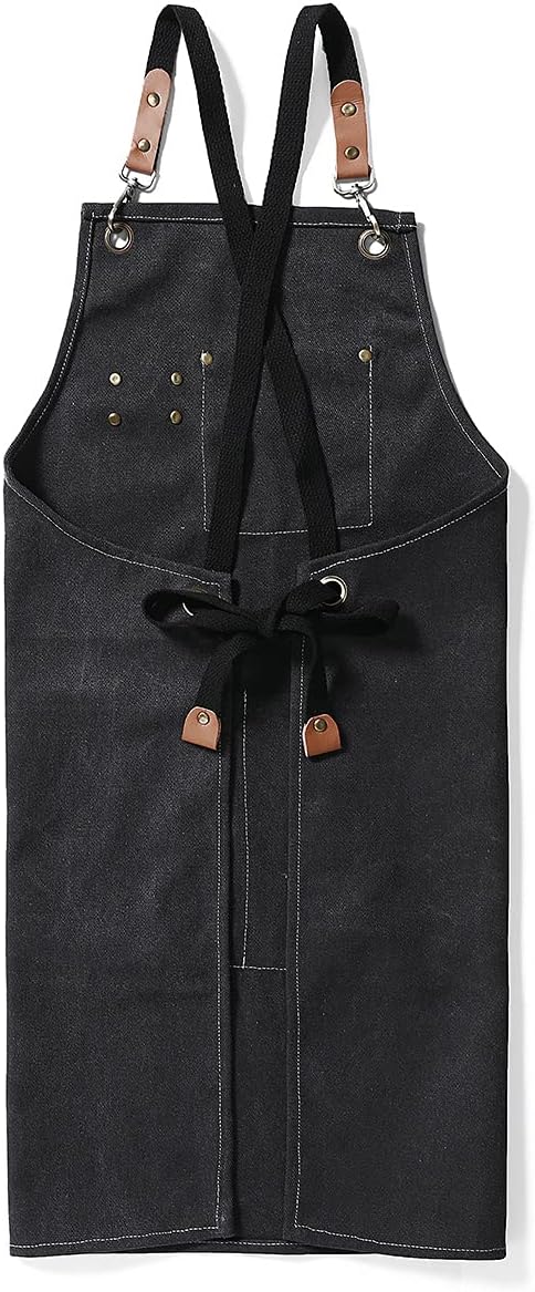 Kitchen Chef Aprons for Women and Men with 3 Pockets for Cooking BBQ Bib Work