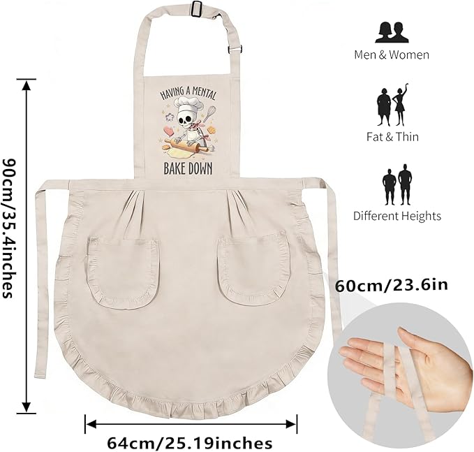 Kitchen Baking Apron for Women with Pocket,Fairy's Gift Funny Cooking Aprons with Pockets for Women,Thanksgiving Cute Sarcastic Womens Kitchen Aprons for Kitchen Cooking