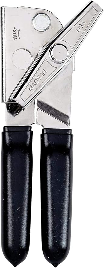 EZ-DUZ-IT Deluxe Can Opener with Black Grips (Set of 2)