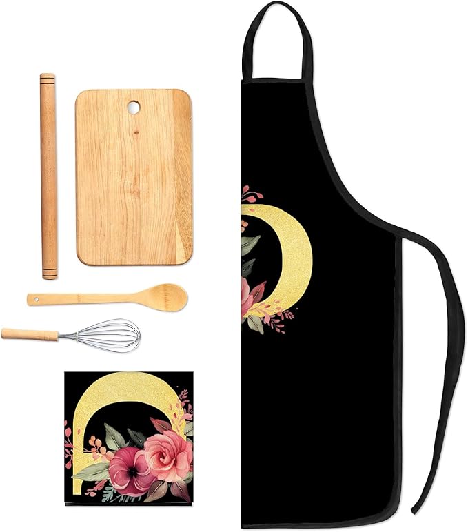 Monogrammed Aprons - A-Z Initial, Letter Aprons for Cooking and Baking