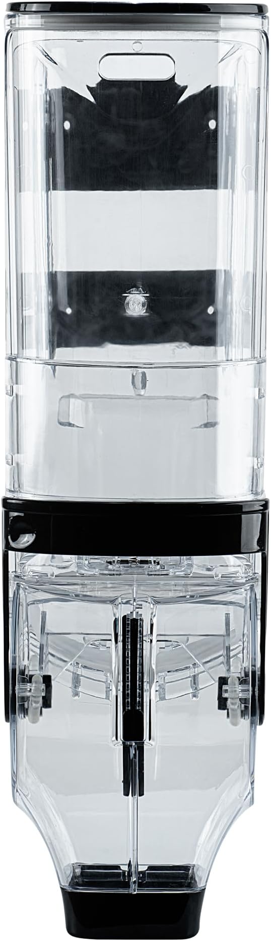 Restaurantware Cereal Dispenser 3.5 gal Plastic Wall-Mounted Gravity Bin Candy Dispenser Self-Serve Black Dry Food with Wall Mount Brackets for Breakfast Buffet or Hotel Use