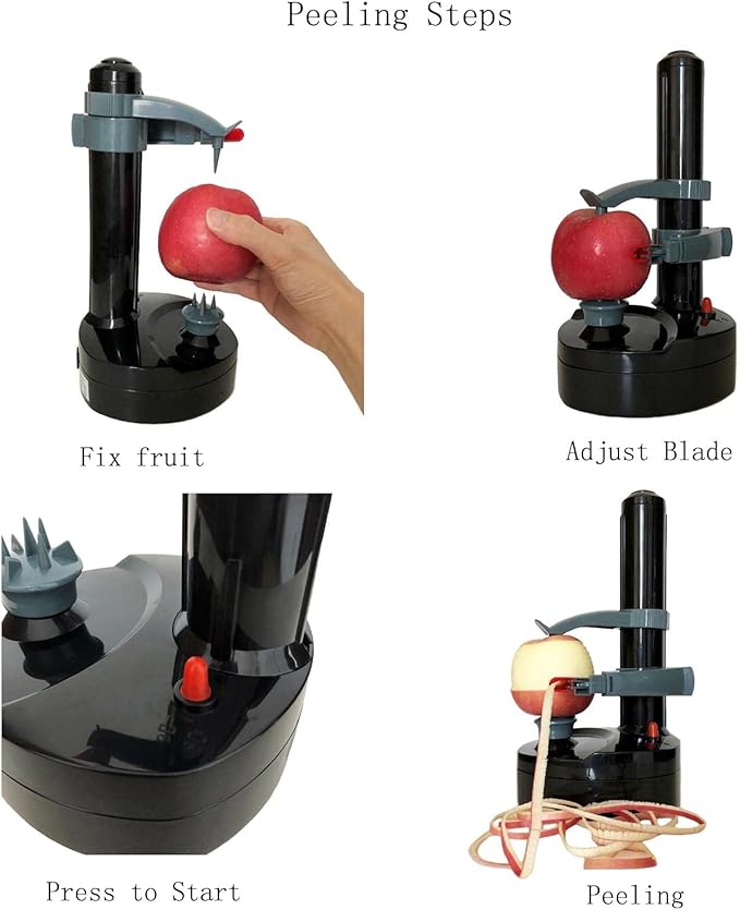 Electric Potato Peeler for Kitchen Vegetable Peelers for Zucchini Carrot Automatic Potato Peeler Electric Peeler Fruit Peeler for Apples Orange Mango Lemon Kiwi Rotate Express