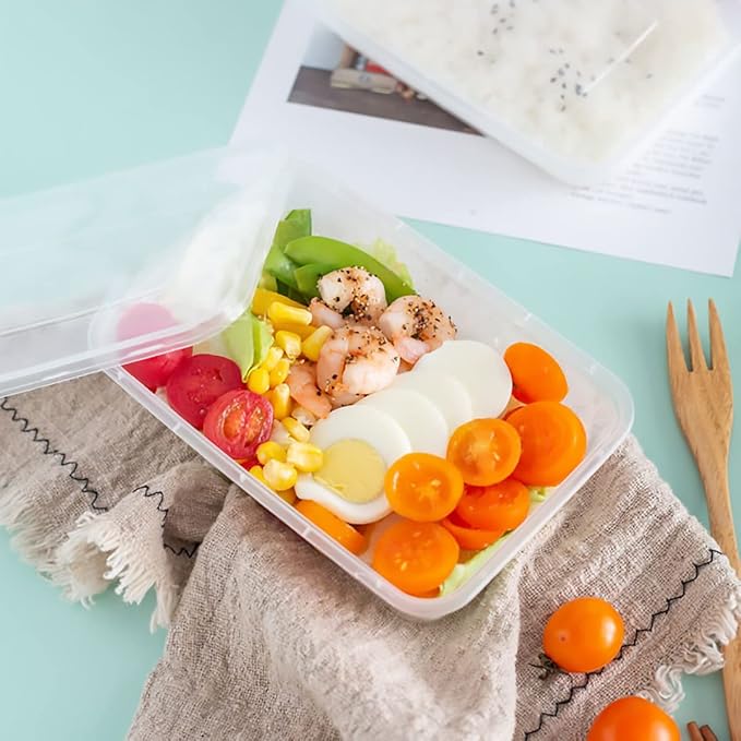Ensbelei 16oz Disposable Food Storage Containers with Airtight Lids, 50Pcs Reusable Deli Meal Prep Containers, Leakproof, Microwaveable, Dishwasher & Freezer Safe