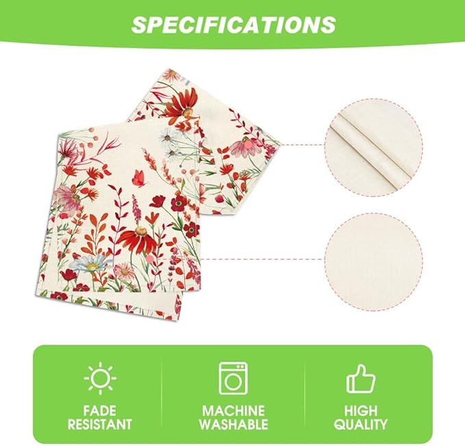 Artoid Mode Orange Daisy Flowers Floral Leaves Summer Table Runner, Spring Kitchen Dining Table Decoration for Home Party Decor 13x72 Inch