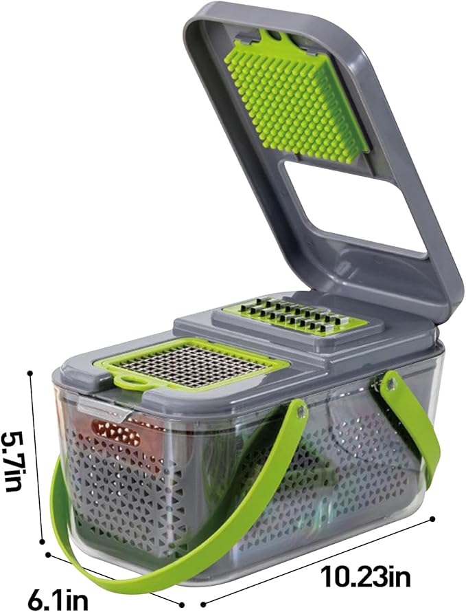 APSARAS USA Pro 18 in1 Vegetable Chopper, Food Chopper with Container, Veggie Slicer & Cutter for Onion Salad,Kitchen Gadgets Accessories,Home Essential Gadget&Kitchen,1.8L