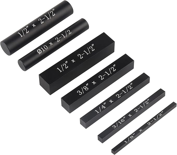 EANOSIC Setup Blocks Height Gauge Set, 7pcs Precision Aluminum Setup Bars for Router and Table Saw Accessories Woodworking Set Up, Bars Include Laser Engraved Size Markings