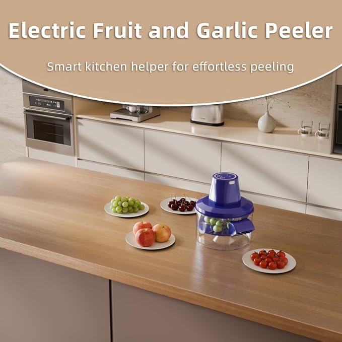 Electric Grape Peeler, Rechargeable Portable Smart Automatic Peeling Machine, Easy Peeling and Cleaning, for Garlic, Small Fruits, Vegetables Automatic Skin Remover Peeling Tool
