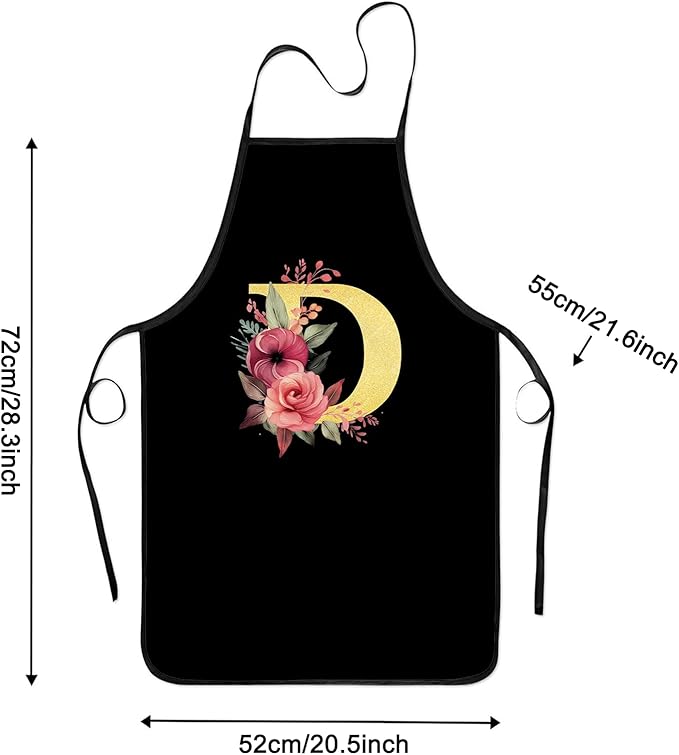 Monogrammed Aprons - A-Z Initial, Letter Aprons for Cooking and Baking