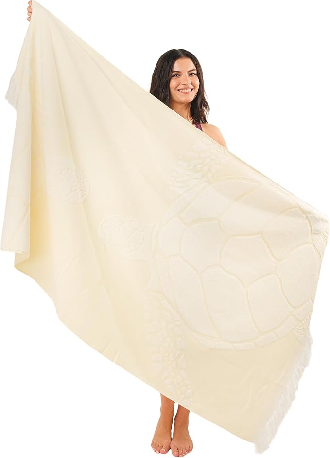 SOFE H&L | LINVIA Foutah Quick Dry Beach Towel Pack of 1 (35” x 70”) CARETTA - Yellow | Lightweight, Premium, Fade Resistant, Durable | Travel Towel, Turkish Beach Towel with Shoulder Strap