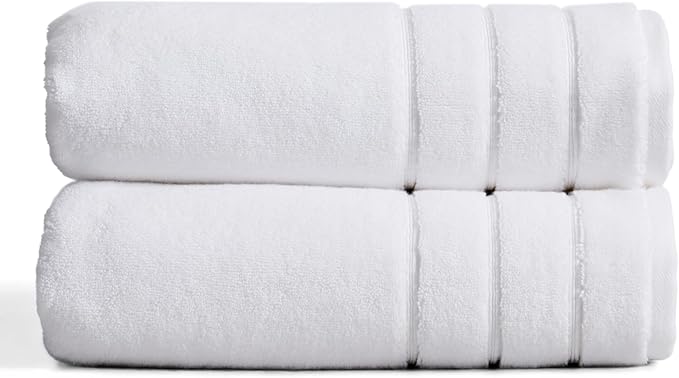 Springtree Home Luxury Turkish Cotton Bath Towels | 100% Turkish Cotton | Premium Bath Towels | Ultra Soft Thick Plush & Highly Absorbent | Luxury Hotel & Spa Quality Bathroom Towels | Alpine White