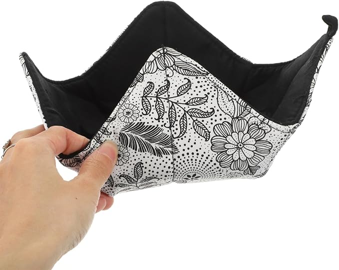 Quilted Microwave Bowl Holder Potholder Machine Washable Hot Pad Kitchen Ideal Soup Dishes