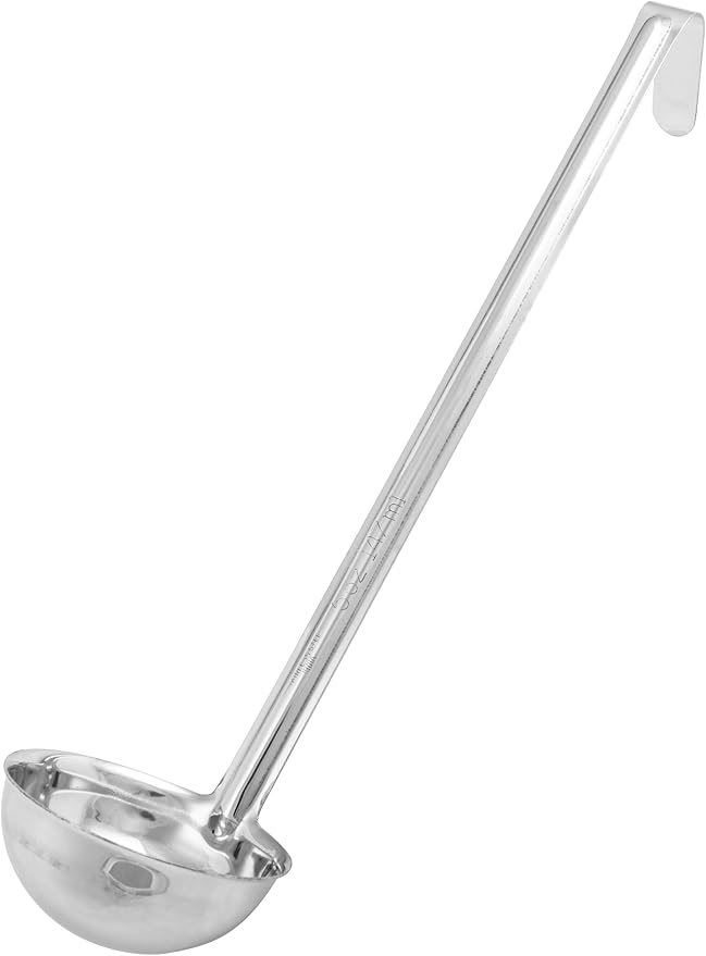 Winco Prime One Piece Stainless Steel Ladle, NSF Listed, 5 Ounce