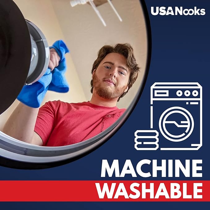 USANOOKS Microfiber Cleaning Cloth - 6 Pcs 11.5"x11.5" - High Performance - 1200 Washes, Ultra Absorbent Towels Weave Grime & Liquid for Streak-Free Mirror (Pack of 6)