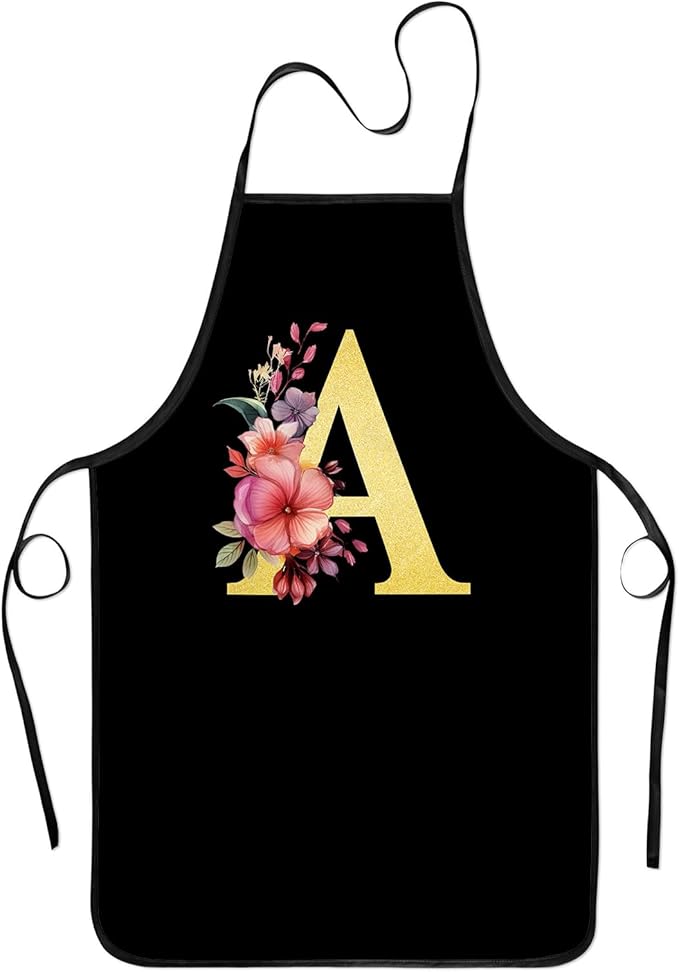 Monogrammed Aprons - A-Z Initial, Letter Aprons for Cooking and Baking
