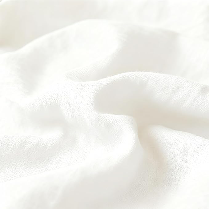 100% Pure Linen Napkins 18 x 18 Inch White - Set of 6 Pack Oversized Dinner Table Cloth Napkin, Washable for Home,Kitchen and Everyday Use
