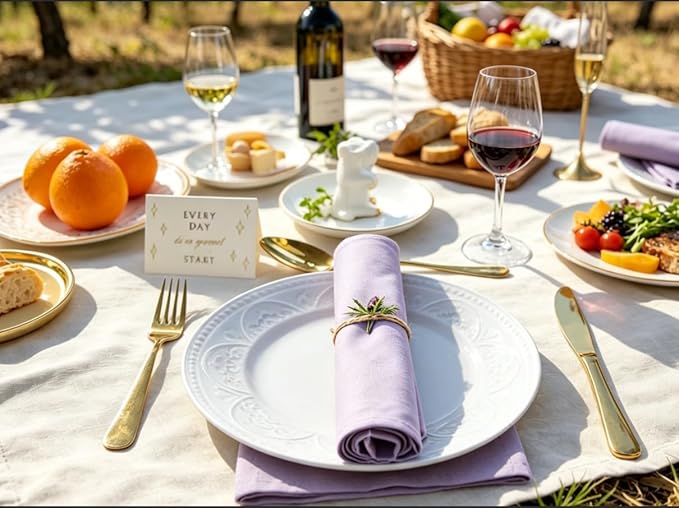 Lavender Cloth Napkins Set of 12, 100% Cotton Napkins, Purple Napkin for Dinner, Table Decorations for Spring Easter,Thick,Soft,Comfortable and Reusable 18"x18"（Lavender）