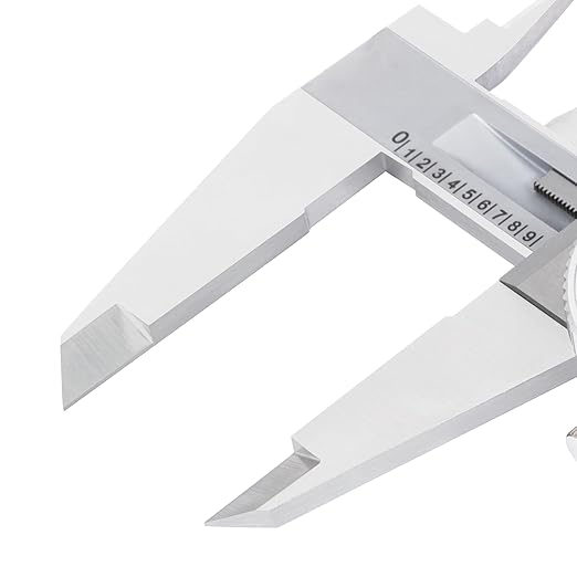 PEC Dial Caliper 0-8 Inch, Stainless Steel Precision Measuring Tool with Shock-Proof Dial, High Accuracy ±0.001"