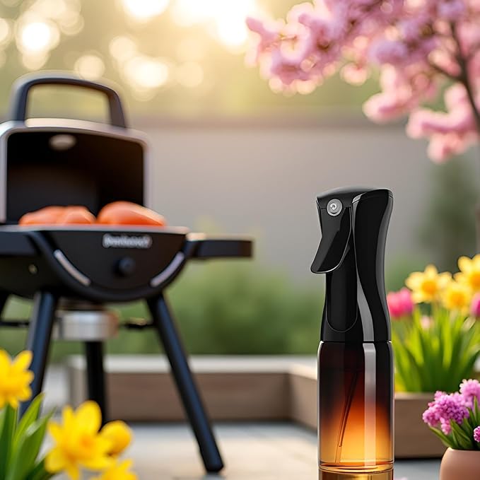 Mistifi Dark Glass Oil Sprayer150ml – Fine Mist Olive Oil Dispenser for Cooking Air Fryer & BBQ Refillable Dark Glass Bottle for Healthy Cooking & Baking(PS641)