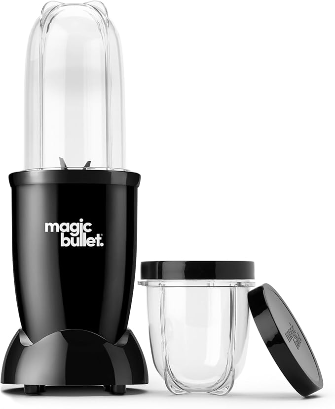 Magic Bullet® Blender Set, 7-Piece Set, 250W Blender and Food Processor, 2 Blending Cups, Cross Blade, Compact Design, Smoothies, Sauces, Silver, MBR-0701AK (Pack of 4)