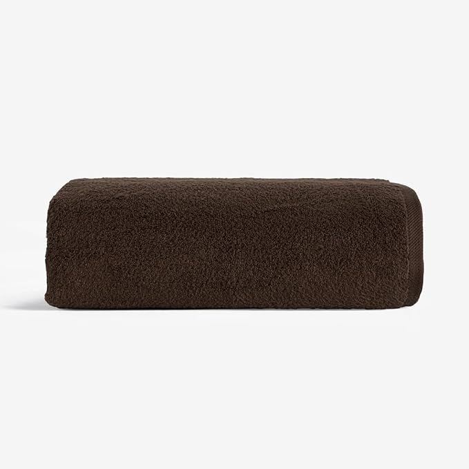 SALBAKOS Luxury 100% Turkish Cotton Bath Sheets 40x80 in Oversized Extra Large Bath Towels Thick Soft Absorbent Turkish Towel for Spa Beach (Pack of 1, Chocolate, Jumbo Bath Sheet)