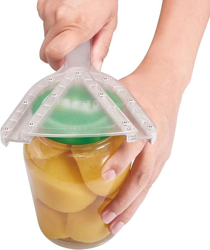 Uinxan Jar Opener for Weak Hand & Seniors with Arthritis,Easy Twist Off Bottle Caps,Patent | Unique Kitchen Gadgets,Handheld Lid Top Open for Elderly/Women/Men (Red)