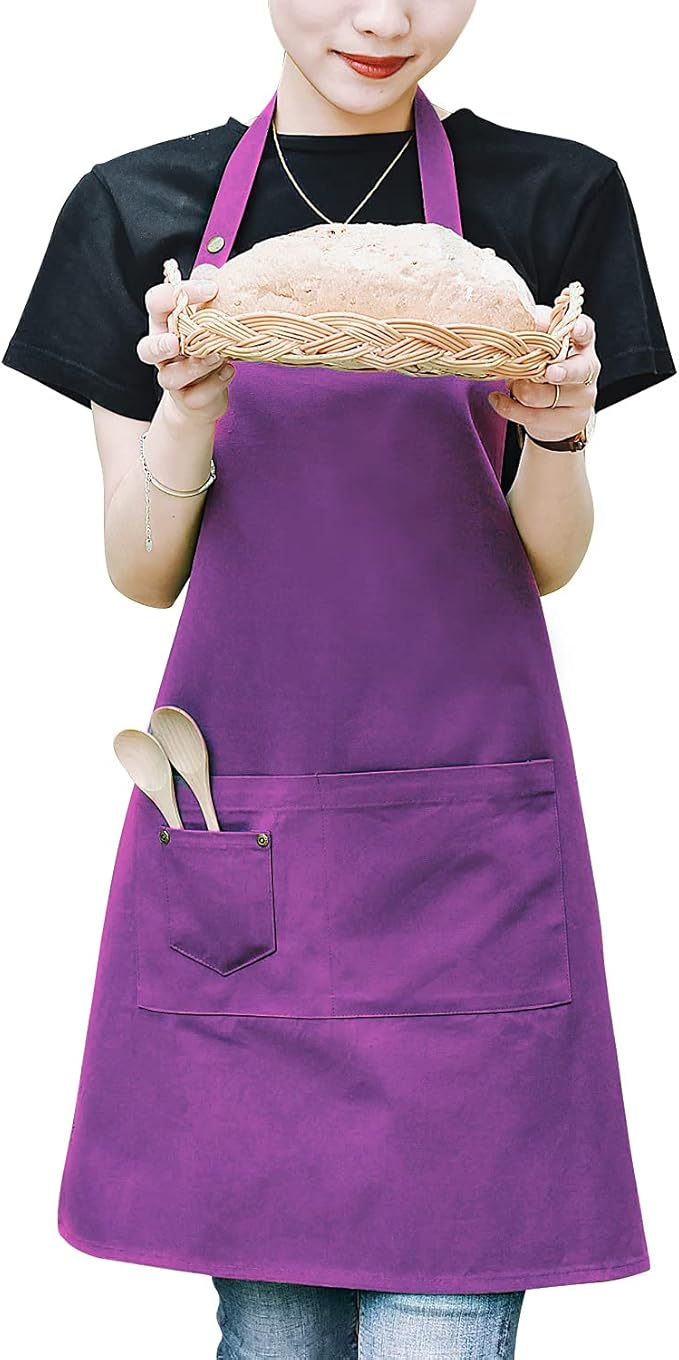 MORNITE Art Aprons for Painting Pottery Ceramics, Mens Women Kitchen Cooking Aprons Waterproof Green