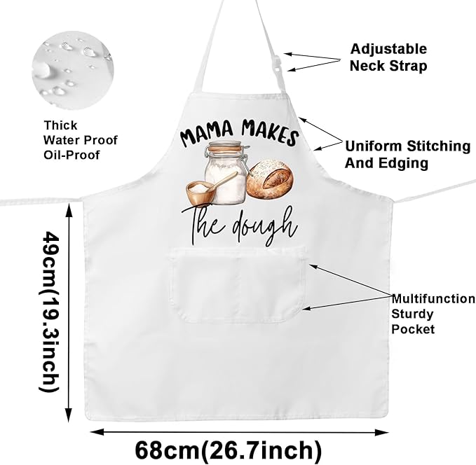 JNIAP Bread Baking Apron Bread Baker Aprons i Loaf Sourdough Baking Mom Gifts Baking Master Apron
