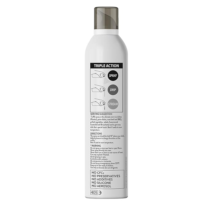 Mantova Extra Virgin Olive Oil Spray Truffle Flavored 8 oz. Spray Bottle - Manage Oil Amount - Great For Salads & Cooking