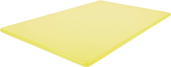 Thirteen Chefs Yellow Cutting Board - 18 x 12 Inch for Poultry and Chicken - Commercial Grade Plastic for Food Service, 1/2" Thick Dishwasher Safe Poly