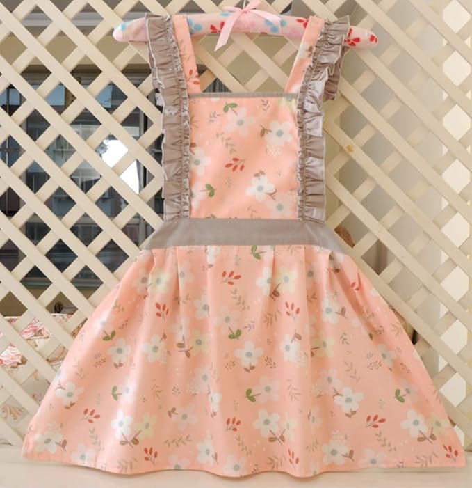 CRB Fashion Kids Cooking Baking Apron | Toddler, Little Girls, Cute Kitchen Chef Aprons