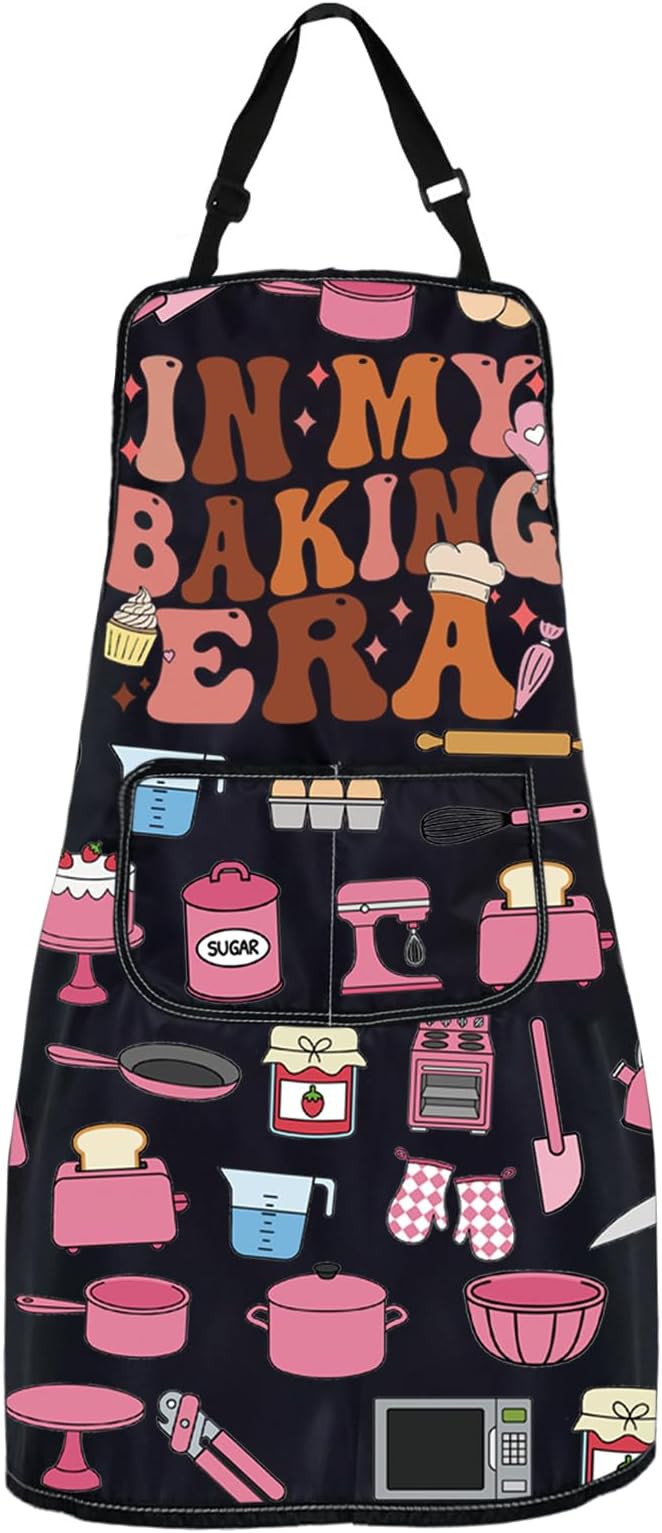 WSNANG Funny Baking Aprons with Pockets In My Baking Era Apron Bakers Gifts Pastry Chef Gift