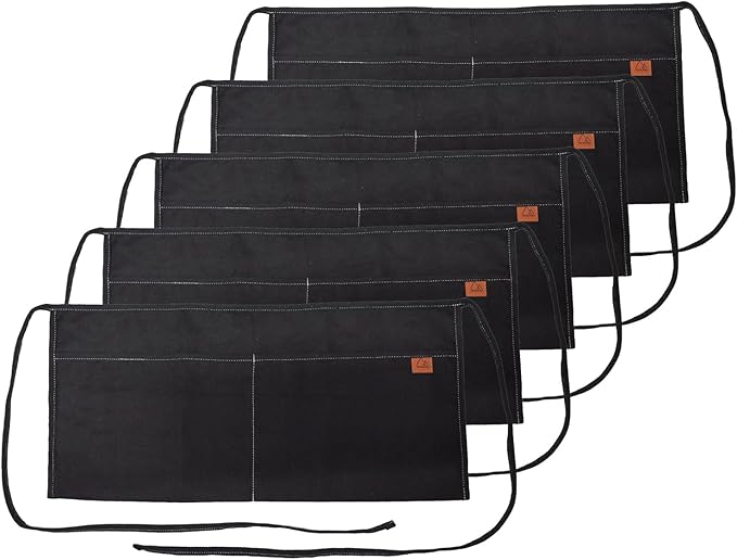 2 Pocket Canvas Work Waist Apron Unisex Tool Utility Apron Tool Belt Woodworkers Artists