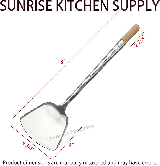 Sunrise Commercial Grade Wok Spatula/Ladle (#L Shovel (18.75"L))