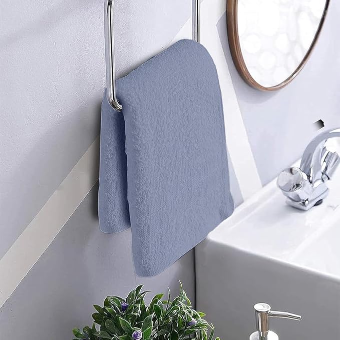 100% Cotton Washcloths - 60 Pack|700 GSM|Soft Face & Body Washcloths|Highly Absorbent|12 x 12 Inches|Blue
