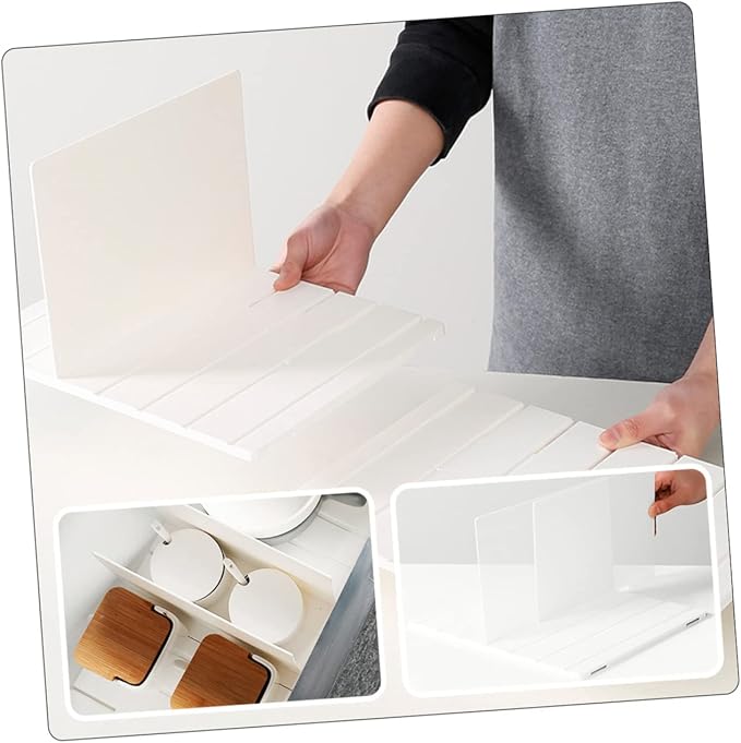 Angoily 1set Multipurpose Drawer Dividers White Storage Organizers for Home Bedroom Closet Kitchen Design for Custom Organization