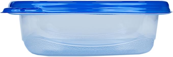 Glad GladWare Entree Food Storage Containers with Lids, Medium Square BPA Free Plastic for Meal Prep and Lunches, Lock Tight Seal, Microwave and Dishwasher Safe, 25 Oz, 5 Count