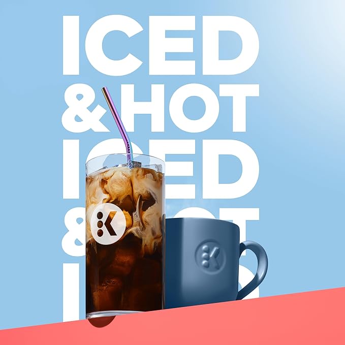 Keurig K-Iced Coffee Maker, Single Serve K-Cup Pod Iced Coffee Maker, With Hot and Cold Coffee Capabilities, Brews Any K-Cup Pod, Gray