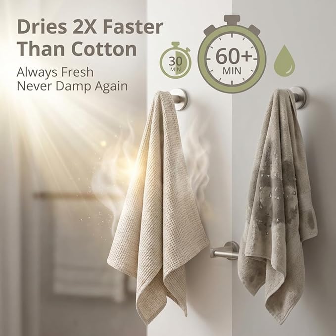 Pure 100% Linen Bath Towel - 30x60-inch Lightweight Travel Towel - Linen Beach Towel Waffle Weave Quick Dry Hair Towel - Thin Towels for Bathroom