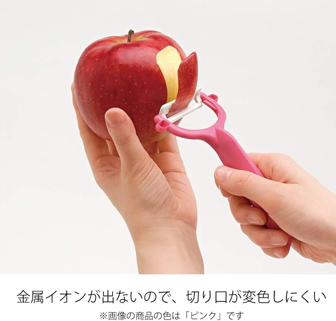 Kyocera CP-99 RD Ceramic Peeler, Rust Free, Easy to Clean, Red T-Shaped Type, Light and Sharp to Use, Lasting Sharpness, No Chance, Disinfecting Bleaching, Made in Japan
