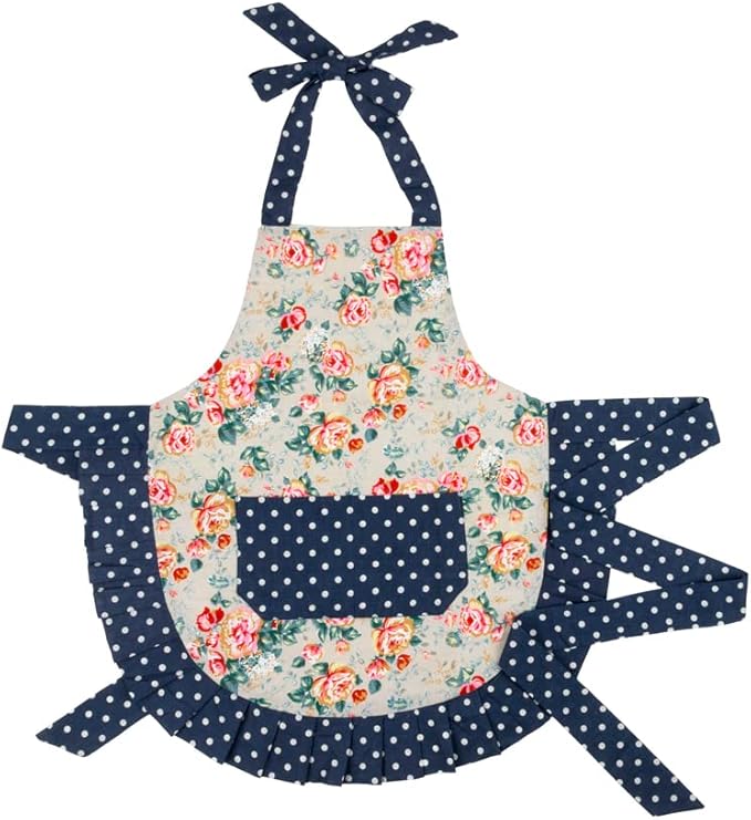 NEOVIVA Kitchen Aprons for Women with Pockets,Cooking Aprons for Women,Vintage Apron for Baking Gardening,Gifts for Mothers