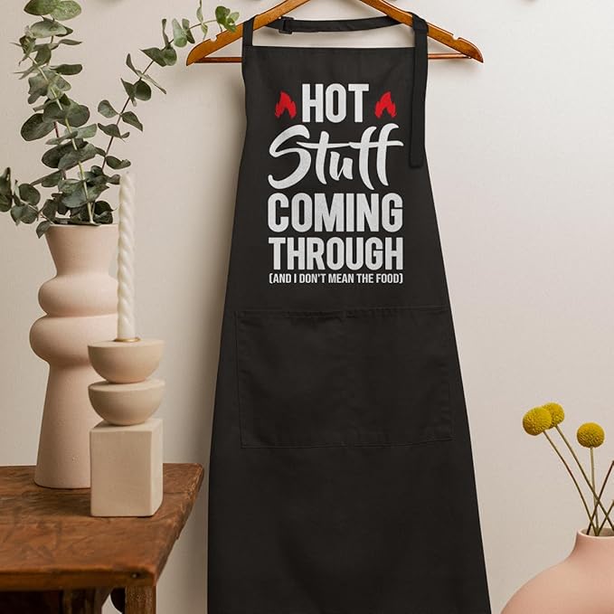 SANDJEST Men's Aprons with Pockets - Funny Aprons for Men BBQ, Kitchen, Cooking - Gifts for Birthday, Birthday