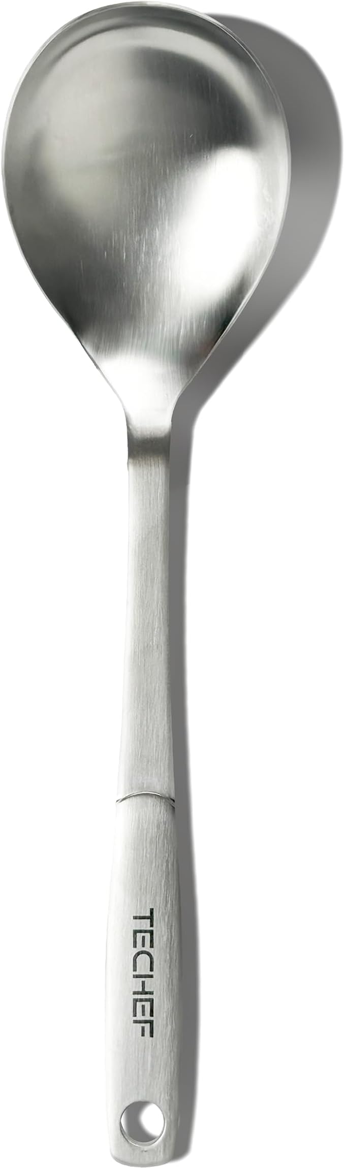 TECHEF ChefCore 304 Stainless Steel Cooking Spoon with Ergonomic Handle, One-Piece Unibody Design, Rustproof & Heat Resistant, 10.5" Serving Utensil – Made in Korea