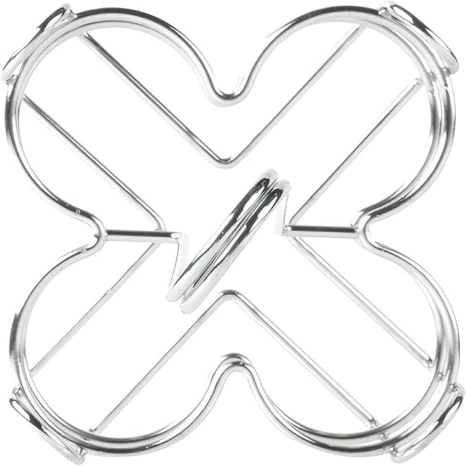 G.E.T. 4-221623 Metal Condiment Condiment Caddy with Number Holder, 4 Compartment, Chrome, 6.5" x 6.5"