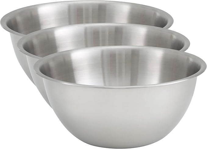 Winco Deep Mixing Bowl, 13-Quart (Pack of 3)