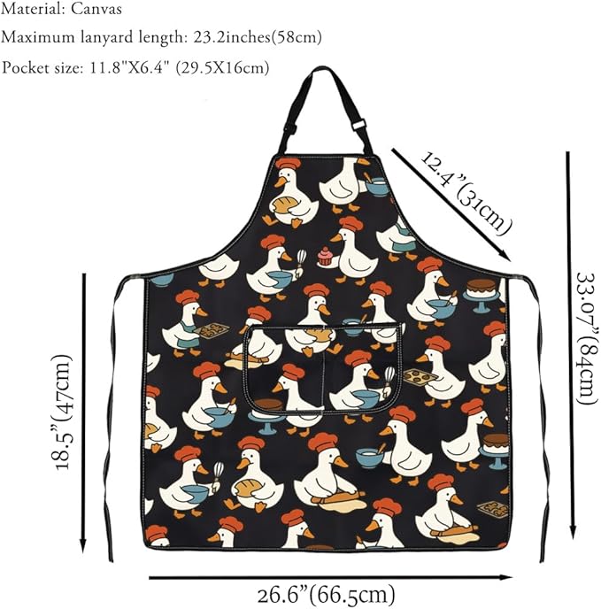 VAMSII Cooking Apron with Pockets Girls Chef Apron BBQ Baking Kitchen Apron for Girl Just a Girl Who Loves Cooking and Baking
